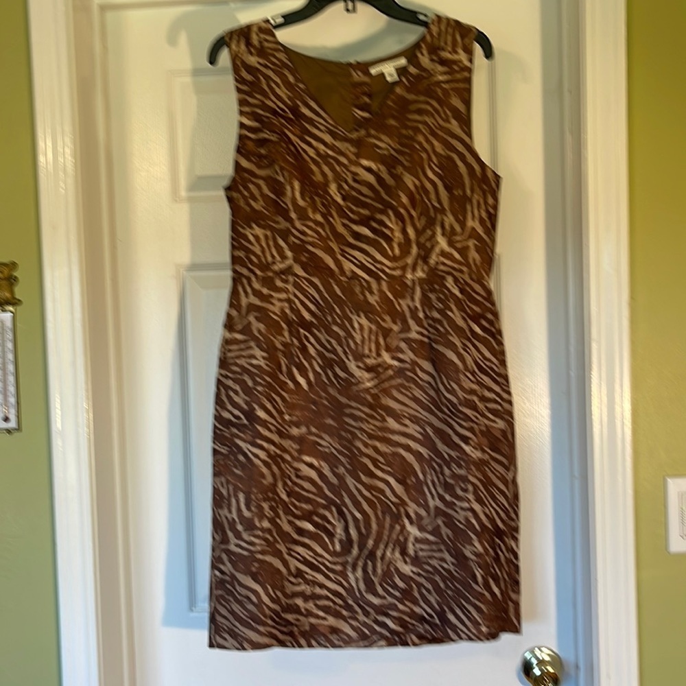 Banana Republic Animal Print Sleeveless Dress Size 12P